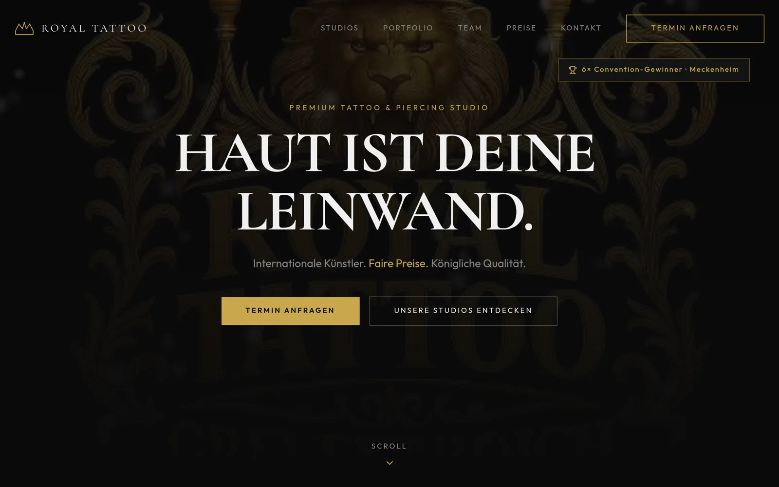 ROYAL TATTOO Website